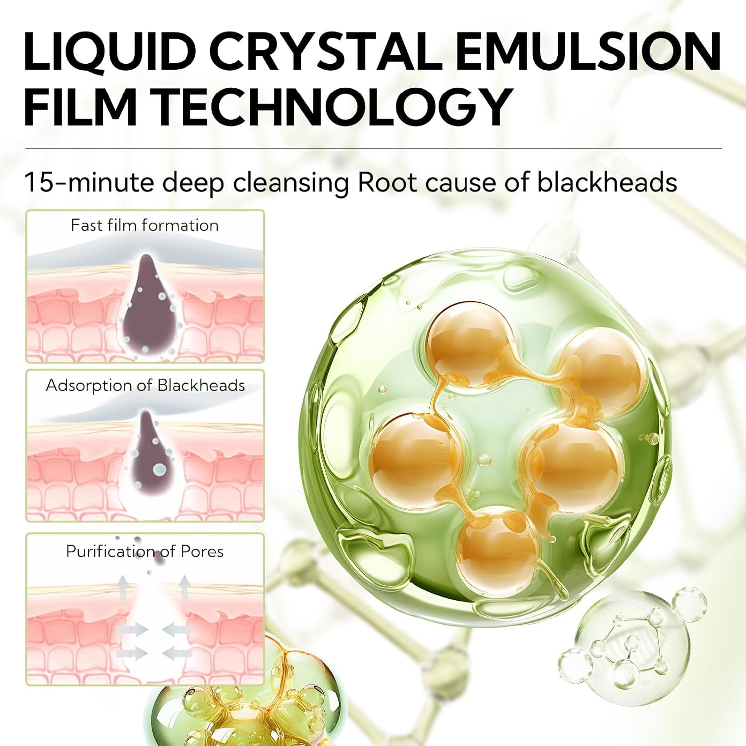 LANBENA Blackhead Mask (30g), 60 Pieces Nose Pore Strips, Note: Cream Goes Dry out/Gunk below 25 Degrees, Place Bottle in Boiling Water to Soften - Image 5