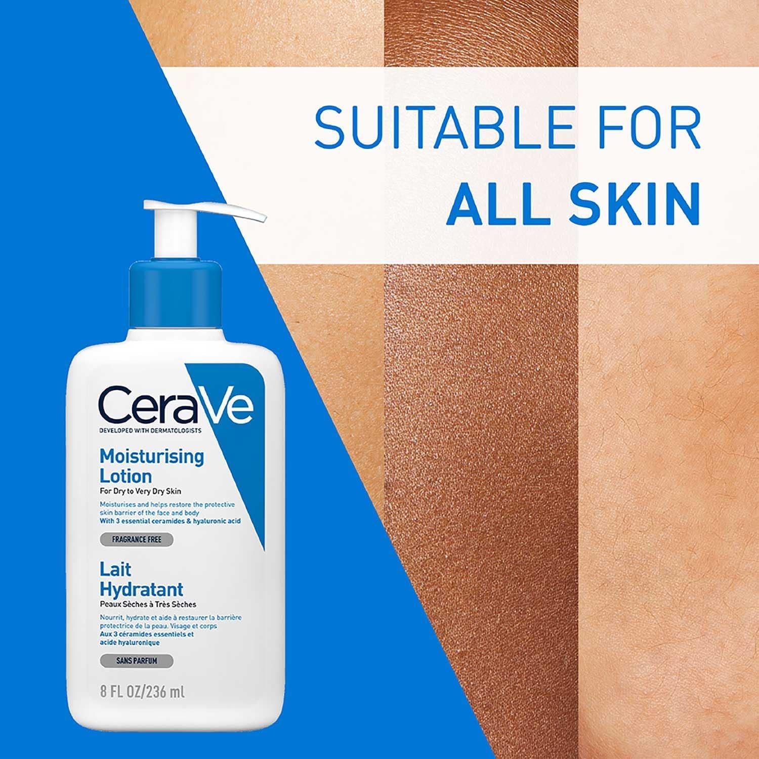 CeraVe Moisturising Lotion, Face & Body, With 3 Essential Ceramides & Hyaluronic Acid, For Dry to Very Dry skin - Image 10