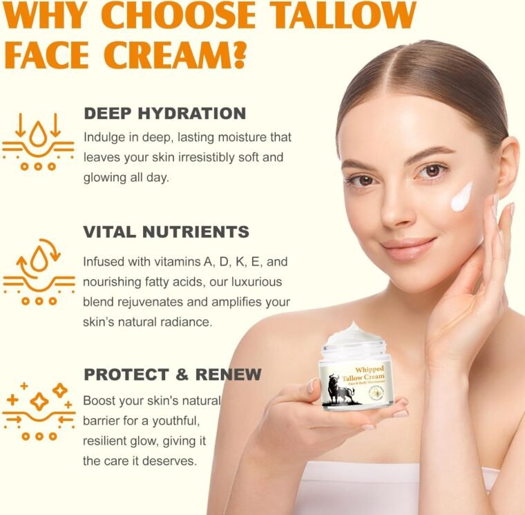 Beef Tallow Skin Care - Tallow and Honey Balm - 100% Grass-Fed Beef Tallow, Honey & Beeswax, Deep Hydration for Dry & Aging Skin, Natural Skin Barrier, Nourishing Moisturizer - Image 9