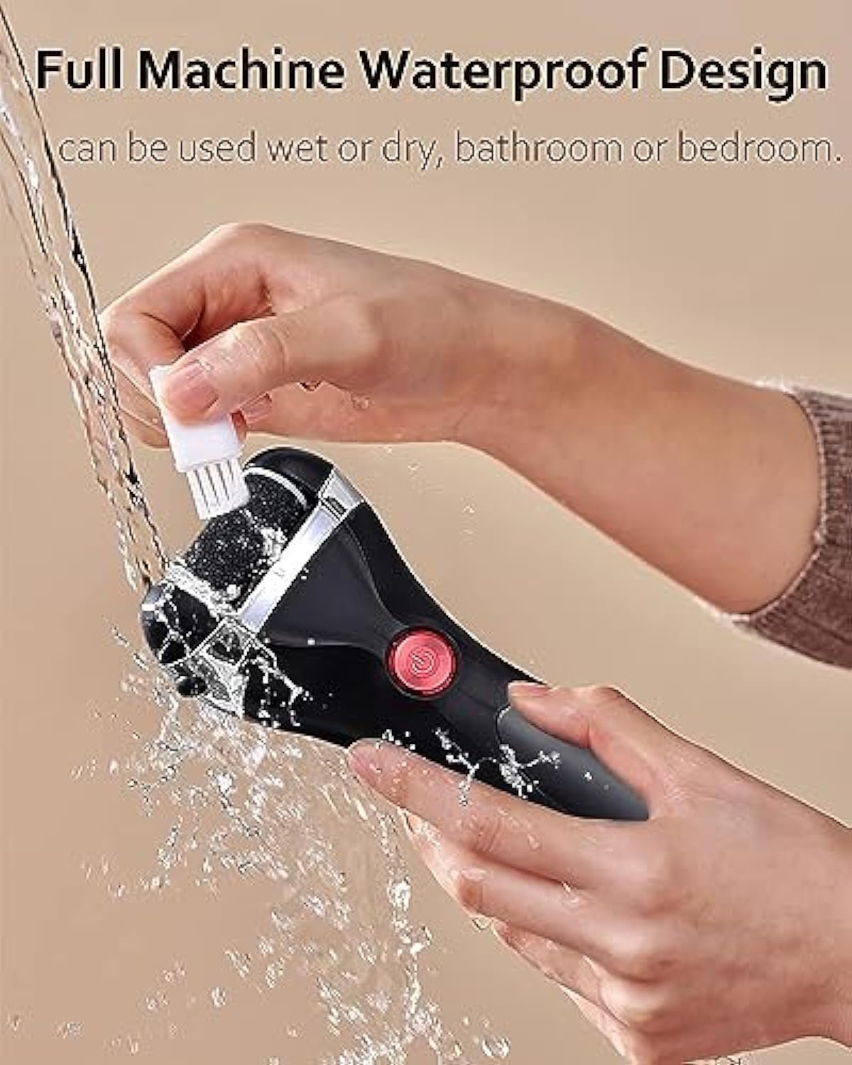 Jooayou Foot File Electric for Hard Skin, USB Rechargeable Waterproof Foot Scrub Callus Remover [with 3 Pumice Stone Rollers & 8 in 1 Foot Scraper Set] Foot Care Tool for Dry Dead Cracked Heel - Image 2