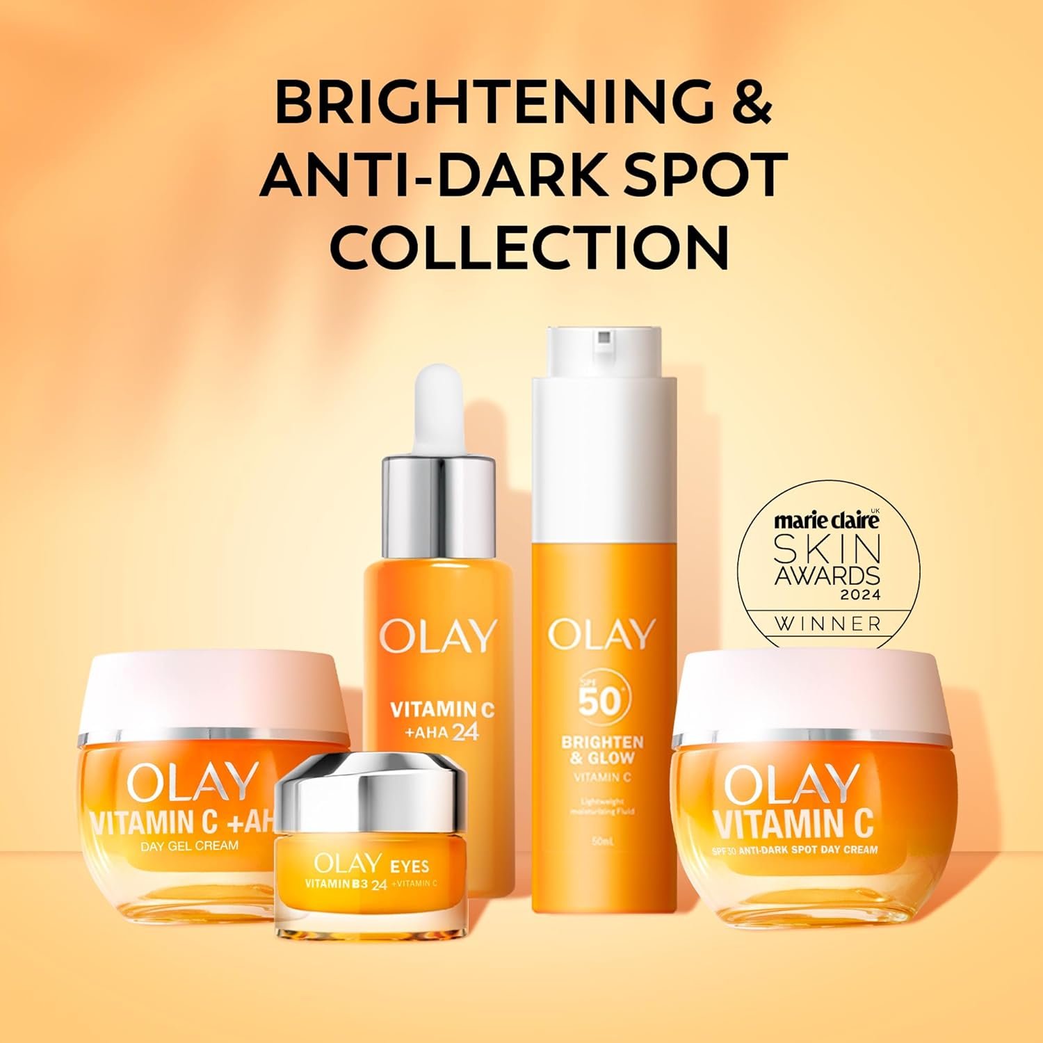Olay Vitamin C Brighten & Glow 3in1 Moisturising Fluid SPF50+ Hydrating Skincare Moisturiser and Primer with Niacinamide, Provides Hydration, Glow, UV Protection, and Helps Correct Dark Spots, 50ml - Image 8
