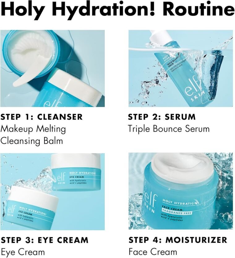 e.l.f. SKIN Holy Hydration! Triple Bounce Serum, 1.7% Hyaluronic Acid Serum For Plump, Bouncy Skin, Great For Hydrating Dry Skin - Image 6