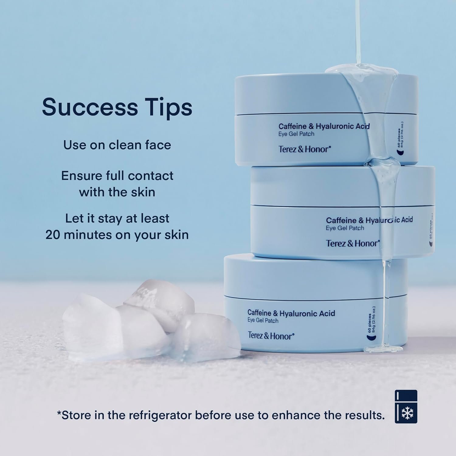 Korean Under Eye Gel Patches: Eye Masks for Puffy Eyes Dark Circles & Wrinkles with Caffeine Hyaluronic Acid & Niacinamide - Brightening Hydrating & Cooling Hydrogel Skincare Pads - 30 Pairs, Vegan - Image 7