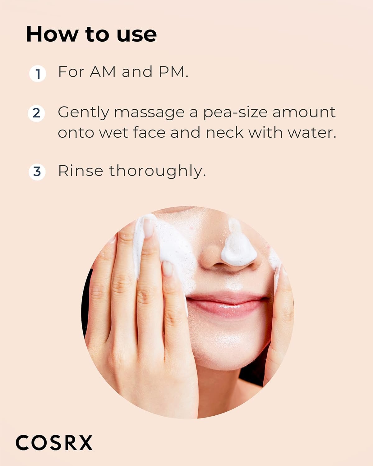 COSRX AC Collection Calming Foam Cleanser, 150ml / 5.07 fl.oz | Salicylic Acid Acne Cleanser | Animal Testing Free, Paraben Free, Korean Skin Care - Image 6