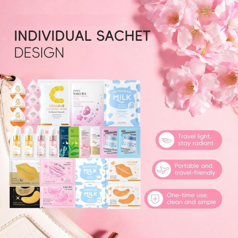 27PCS Pamper Gifts for Women - Teenage Girls Gifts - Skincare Set with Face Mask,Sleeping Face Mask,Face Serum,Face Cream,Body Cream,Lip Mask,Eye Patch - Birthday Gifts for Women - Skin Care Gift Set - Image 4
