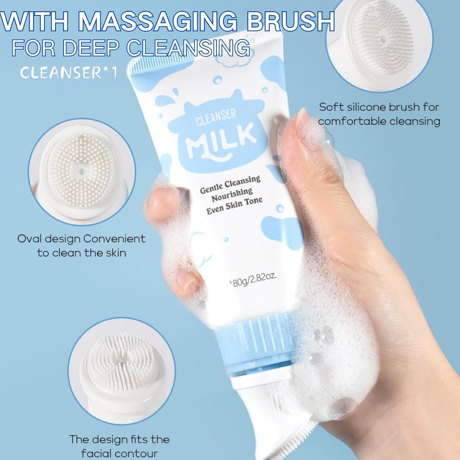 Milk Beauty Gift Sets for Teenage Girls - Milk Skin Care Sets & Kits - Facial Kits for Women with Cleanser,Serum,Cream,Eye Cream,Mask,Scrub,4pcs hair Accessories - Hydrating,Nourish (15pcs) - Image 3