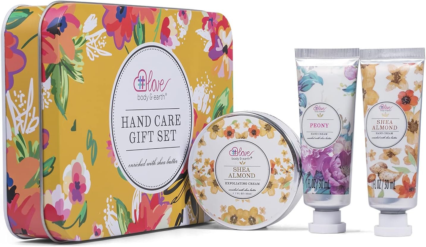 Hand Cream Gift Set for Women - Hand Lotion Set with Shea Butter, Skin Care Gift Box Includes 2 Hand Cream & Exfoliating Cream, Gifts for Her, Birthday Gifts,Mothers Day Gifts Christmas gifts - Image 2
