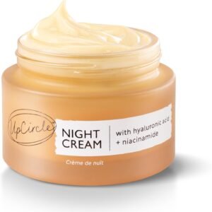 UpCircle Night Cream with Hyaluronic Acid + Niacinamide 55ml - Nourishing and Unscented for Sensitive Skin Anti-Ageing Properties - Vegan Cruelty-Free