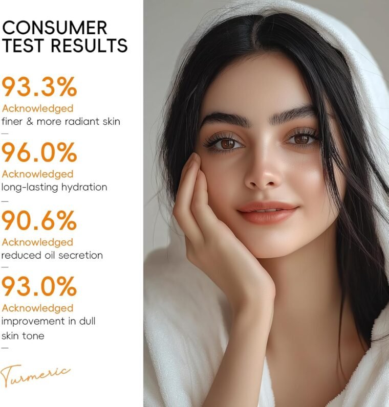Quiyum Turmeric Vitamin C Skincare Set, Face Skin Care Sets & Kits Facial Cleanser,Toner,Serum,Eye Cream,Face Cream, Pamper Gift Set for Women Teenage Girls Mom Birthday, Travel Kit for All Skin Types - Image 3