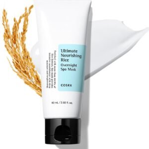 COSRX Ultimate Nourishing Rice Overnight Spa Mask, 60ml | Facial Moisturizer with Rice Extract and Niacinamide | Leave-on Face Mask | Korean Skincare
