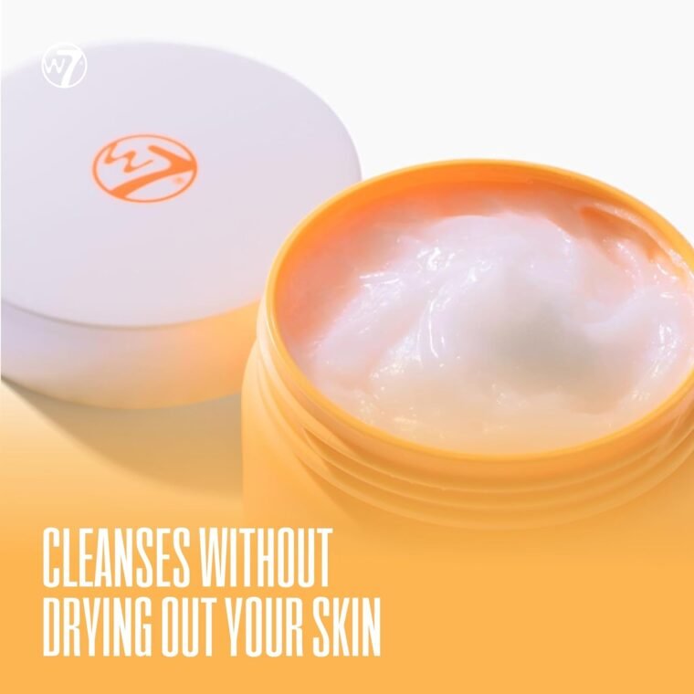 W7 Peachy Clean Makeup Remover & Cleansing Balm – Melt Away Makeup in a Peachy Dream! Hydrating, Gentle & Packed with Skin Loving Goodness - Image 2