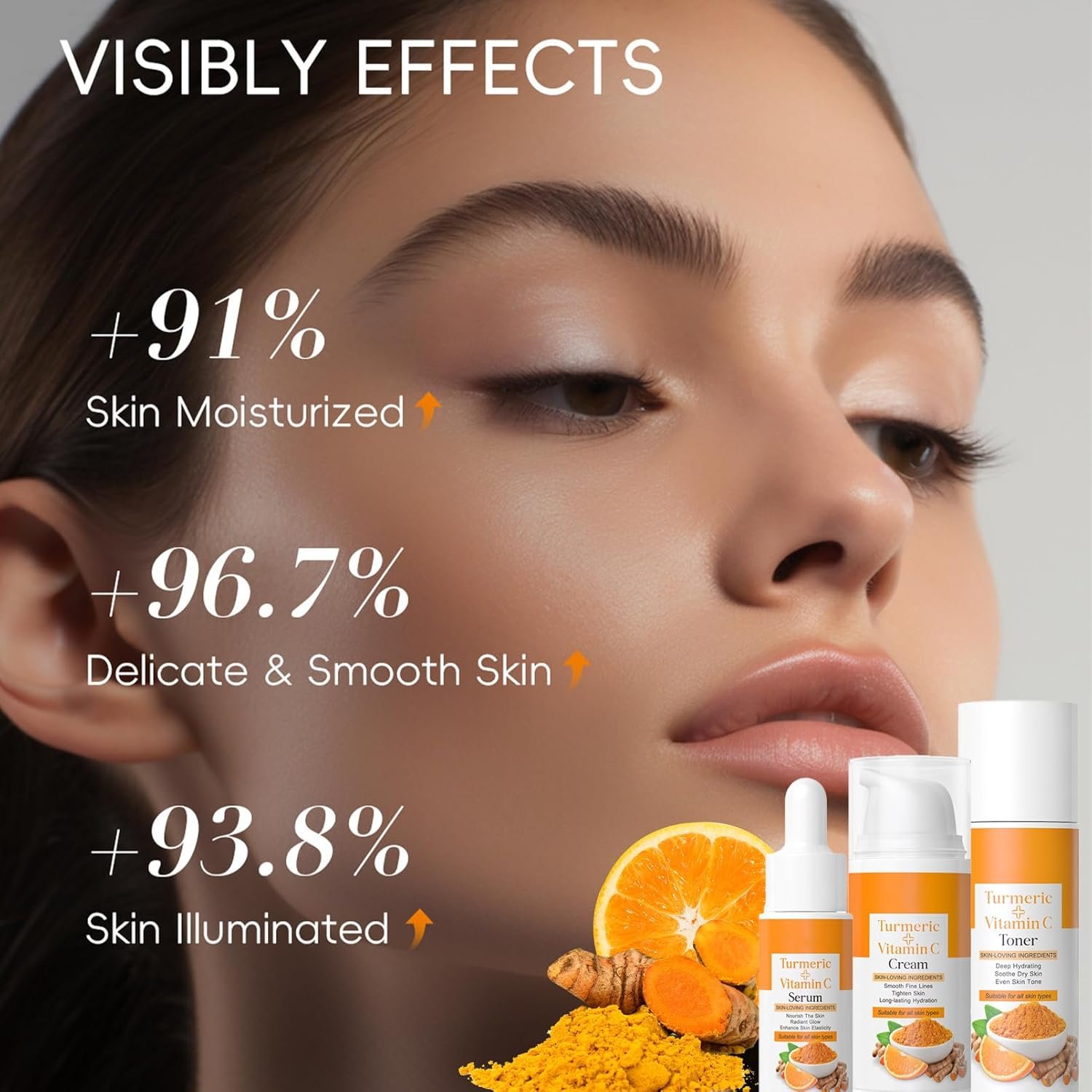 Turmeric Skincare Set -Mothers Day Hamper- Skin Care Sets & Kits For Brightening,Clearing Blackheads,Moisturizing - Birthday Gifts For Women - Skincare Gift Set With Vitamin C & Turmeric - Image 6