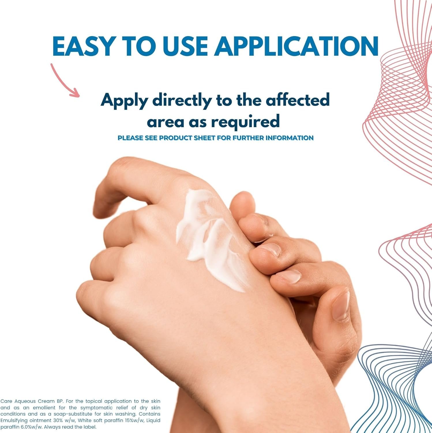 Care Aqueous Cream, Soothes, Softens and Moisturises, Relieves Symptoms of Dry Skin, 30% Emulsifying Ointment, Soap-Substitute for Washing, Non-Greasy, 100g Cream - Image 4