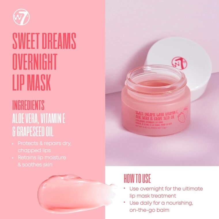 W7 Self Care Skincare Set | Face Cleanser, Toner, Serum, Moisturiser & Lip Mask | Complete Daily Face Routine | Full Size, Long Lasting Products to Use at Home - Image 5