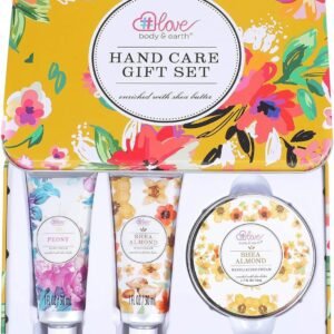 Hand Cream Gift Set for Women - Hand Lotion Set with Shea Butter, Skin Care Gift Box Includes 2 Hand Cream & Exfoliating Cream, Gifts for Her, Birthday Gifts,Mothers Day Gifts Christmas gifts