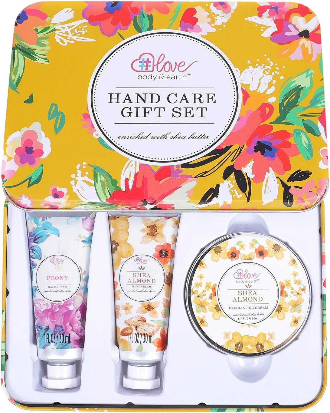 Hand Cream Gift Set for Women - Hand Lotion Set with Shea Butter, Skin Care Gift Box Includes 2 Hand Cream & Exfoliating Cream, Gifts for Her, Birthday Gifts,Mothers Day Gifts Christmas gifts