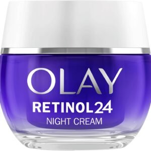 Olay Retinol 24 Night Cream Face Moisturiser, Skincare with Antioxidant Vitamin E Overnight Anti Aging Skin Care: Smooths, Renews and Hydrates, 50ml