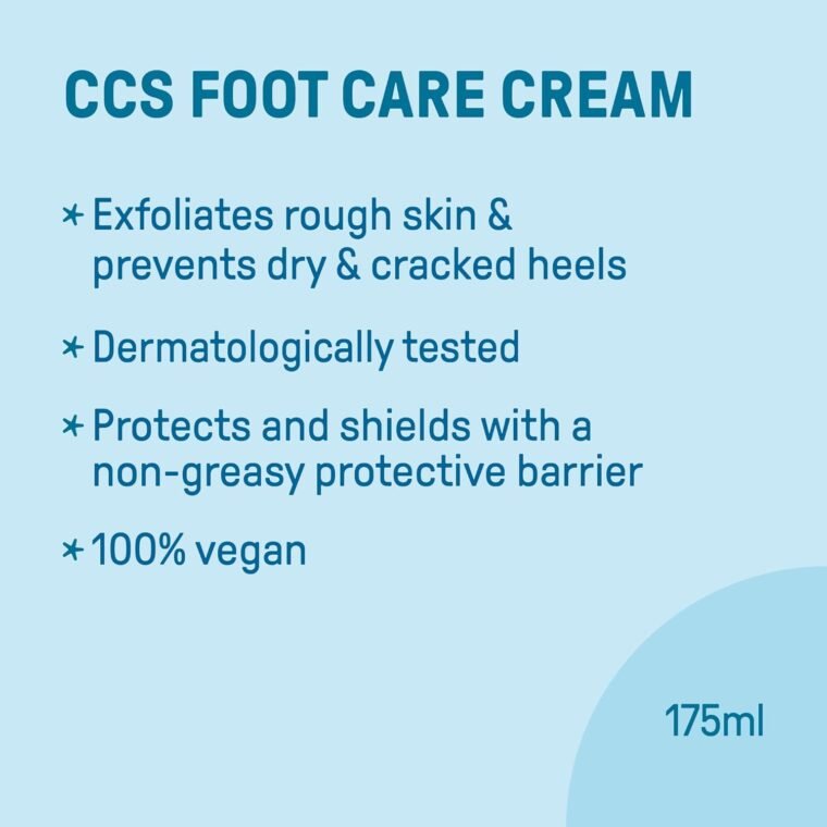 CCS Professional Foot Care Cream 175 ml - Moisturise and Protect Dry and Callused Feet, Contains 10% Urea and Eucalyptus Oil, Clinically Tested, Suitable for Diabetics - Image 3