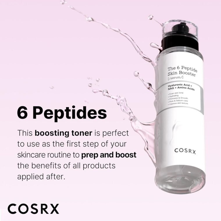 COSRX 6 Peptide Collagen Serum Face Toner with Niacinamide & Hyaluronic Acid, Hydrating & Firming Korean Essence, Anti-Wrinkle & Pore-Tightening Serum For Plump & Even Skin Tone, Korean Skincare 150ml - Image 2