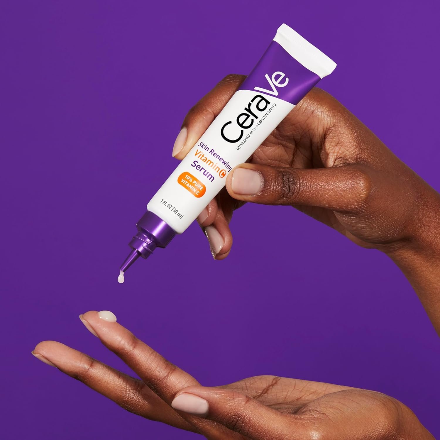 CeraVe Skin Renewing 10% Pure Vitamin C Serum with Ceramides for Brighter and Smoother Skin, 30 ml - Image 5