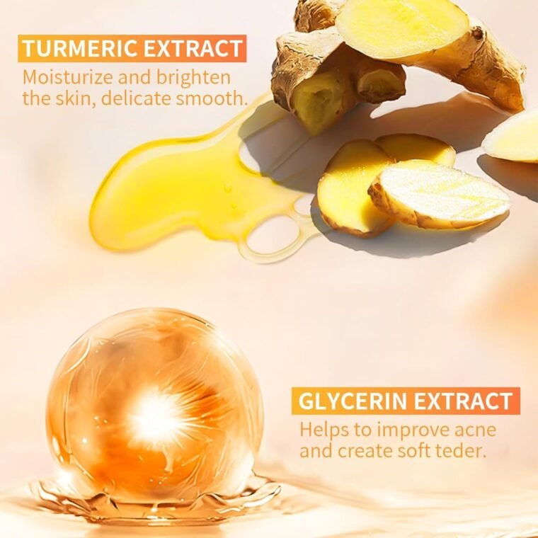 Turmeric Face Cream, Brightening Face Cream for Radiant&Glowing Skin,Dark Spot Corrector Age Spot Remover,Anti Aging,Natural Turmeric Cream Skin Care,Vitamin C Moisturiser for Face - Image 4