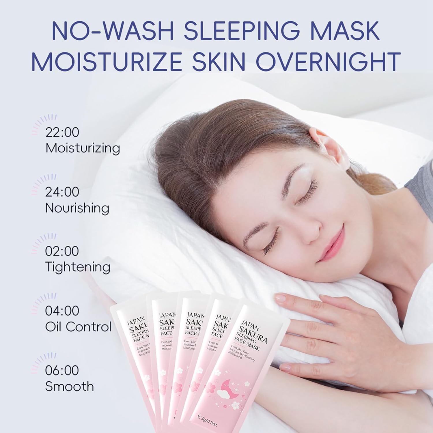 Skin Care Set For Teenagers Girls with Cute Mini Luggage,Sakura Skin Care Sets & Kits,Pamper Sets For Girls Gifts,Skincare Set,Serum,Cleanser,Sleep,Mud Mask,Lip Mask,Hair Pins (One Size, Sakura) - Image 7