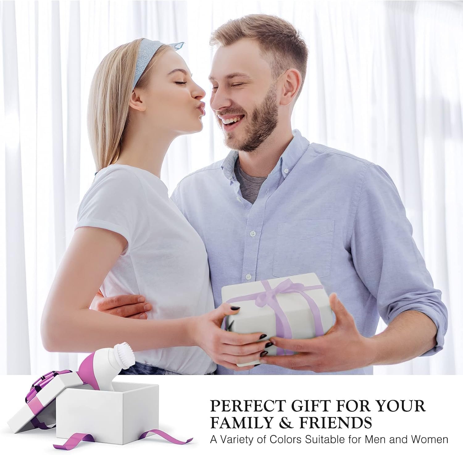 COSLUS Facial Spin Brush Face Cleansing: 7 in 1 Electric Exfoliator Spinning Cleanser Device Waterproof Face Gentle Cleanning, Exfoliating, Scrubbing Skin Care for Women Men Teenage Girls Set - Image 7