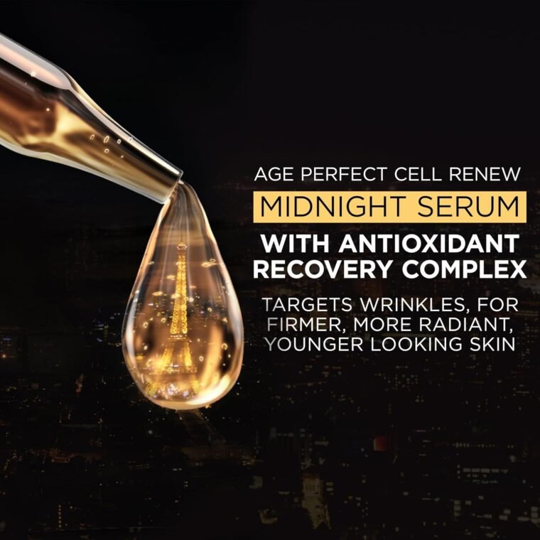 L'Oreal Paris Midnight Serum Cell Renew, Age Perfect Anti-Oxidant Recovery Complex Night Serum For Anti- Wrinkle, Firmness And Radiance, 30ml - Image 7