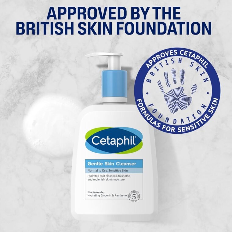 Cetaphil Gentle Skin Cleanser, 236ml, Face & Body Wash, For Normal To Dry Sensitive Skin, With Niacinamide & Glycerin, Soap Free - Image 6