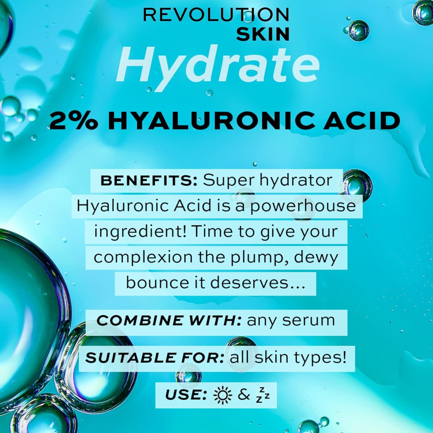 Revolution Beauty London Skincare Hyaluronic Acid Serum, Plumps, Softens and Hydrates Skin, 2% Solution, Lightweight Face Fragrance Free, 30 ml - Image 3