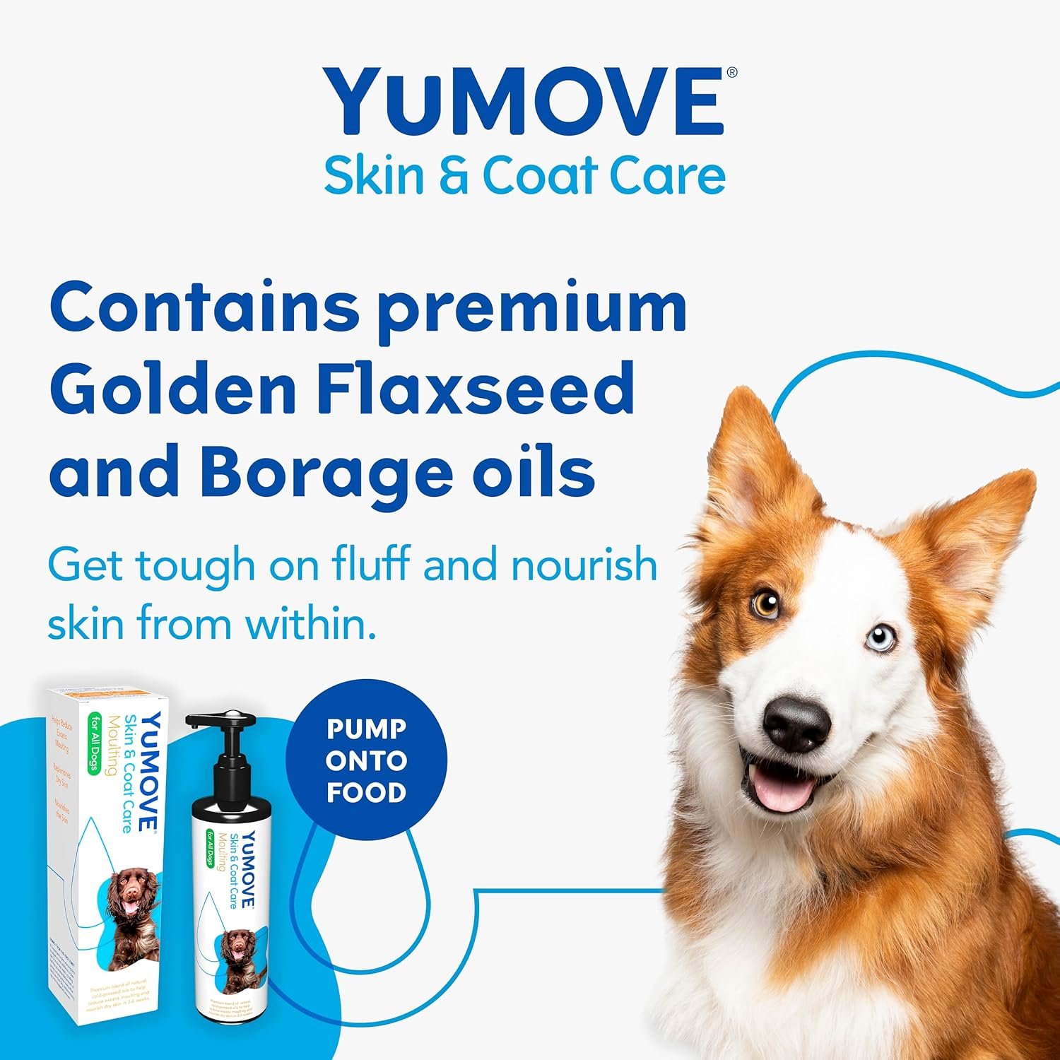 YuMOVE Skin & Coat Care Moulting Supplement for Dogs, Coat and Skin Supplement for Dogs with Skin Irritation, Dull Coats and Excess Moulting, 500ml - Image 2
