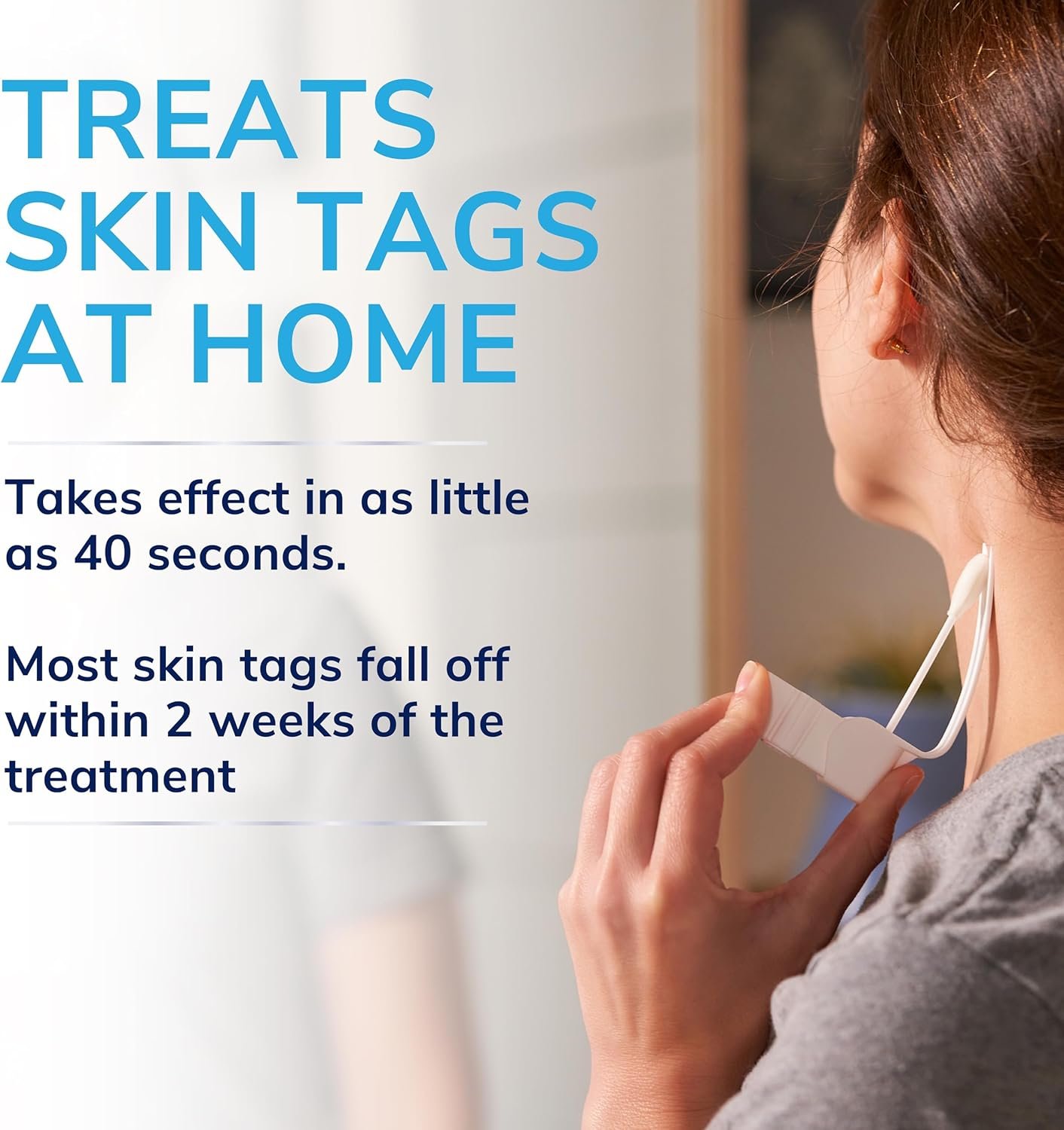 Scholl Complete Care Skin Tag Removal Kit - Safe & Effective Skin Tag Remover - Moisturising Serum Restores Skin's Appearance - Clinically Proven - 12 Treatments Plus Hydrating Serum - Image 2