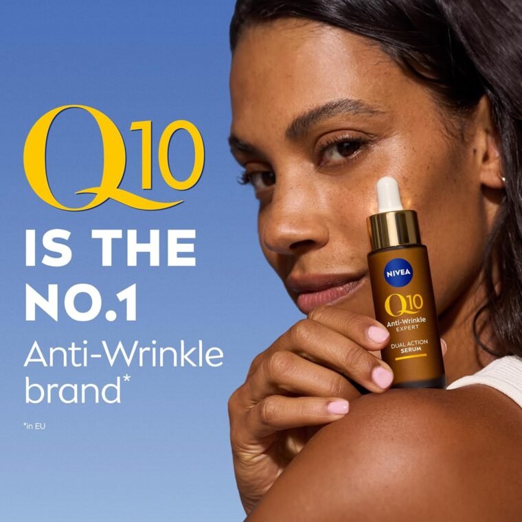 NIVEA Q10 Anti-Wrinkle Expert Dual Action Serum ​(30ml), Anti Ageing Face Serum for Women with Pure Q10, Visibly Reduces and Prevents Wrinkles - Image 7