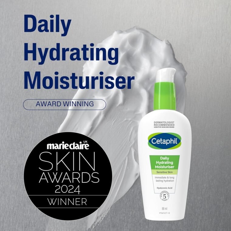 Cetaphil Daily Hydrating Face Moisturiser, 88ml, For Sensitive Skin, With Hyaluronic Acid - Image 5