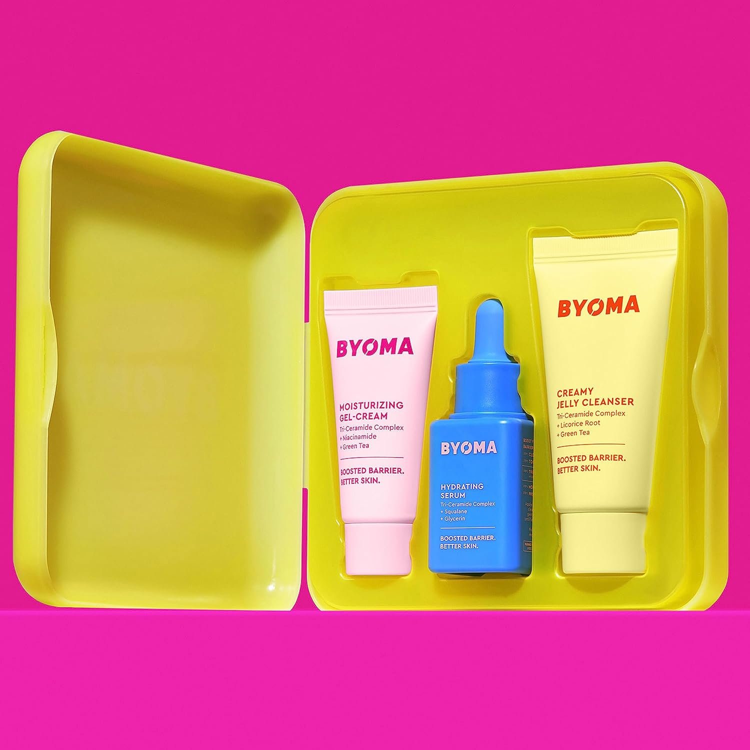 BYOMA So Hydrated Set - Barrier Repair Skincare Set (30ml, 15ml, 15ml) Creamy Jelly Cleanser, Hydrating Face Serum and Ceramide Face Moisturiser for Dry Skin - Anti Wrinkle, Alcohol Free, Vegan - Image 6