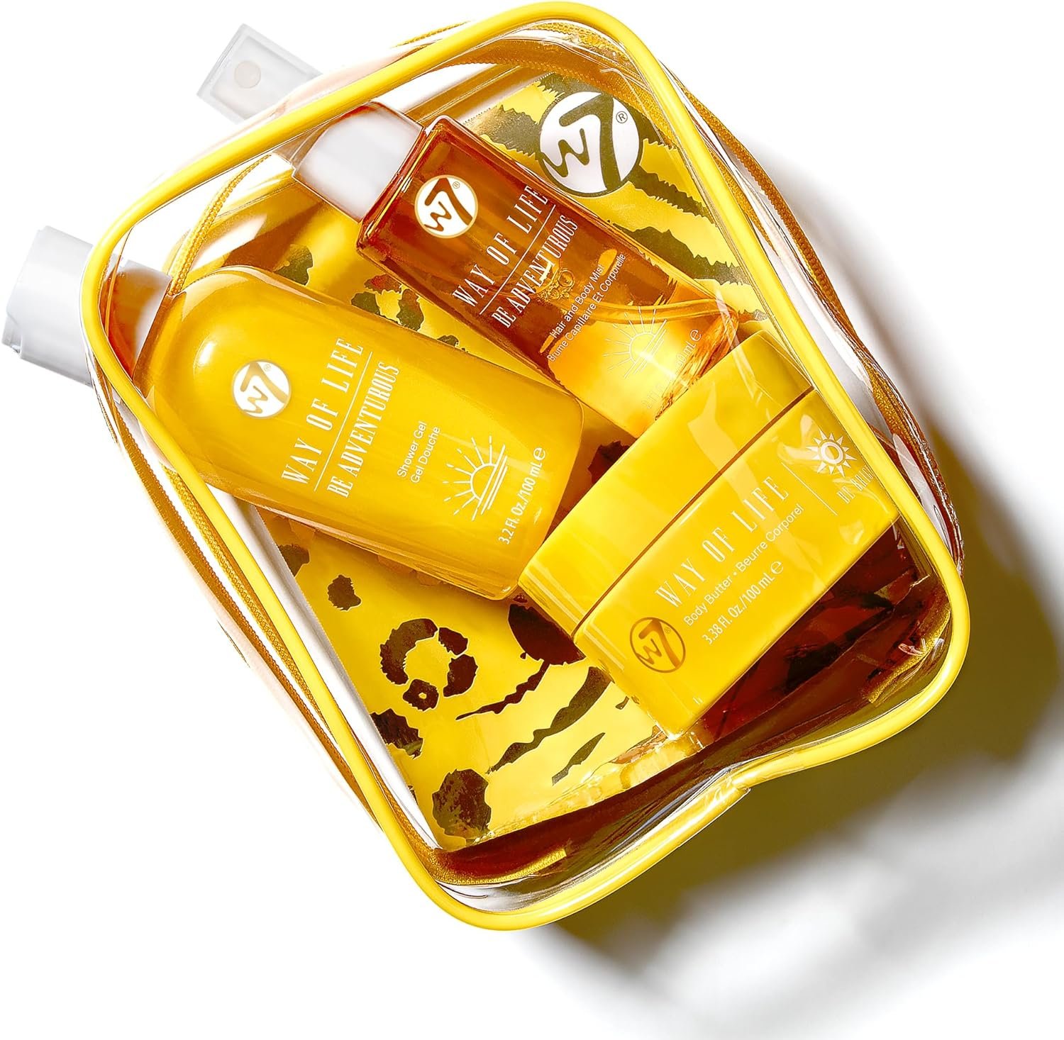 W7 VAY-CAY Be Adventurous - Travel Size Skincare Set | Hand Luggage Essentials: Shower Gel & Body Wash, Body Butter & Body Mist | Energising & Hydrating Body Care for Radiant Skin