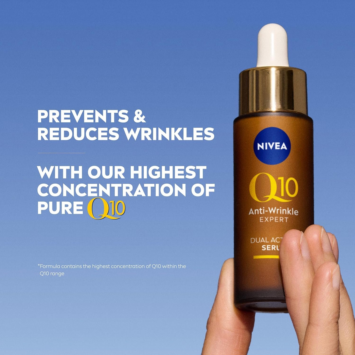 NIVEA Q10 Anti-Wrinkle Expert Dual Action Serum ​(30ml), Anti Ageing Face Serum for Women with Pure Q10, Visibly Reduces and Prevents Wrinkles - Image 2
