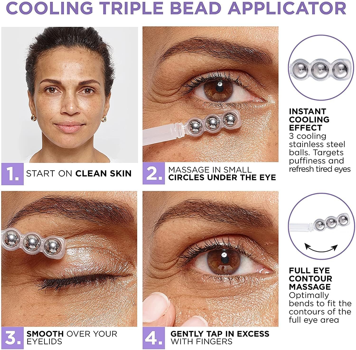 L'Oréal Paris 2.5% Hyaluronic Acid and Caffeine Eye Serum, Revitalift Filler, Replumps, Brightens And De-Puffs Eyes – 20ml - Image 7