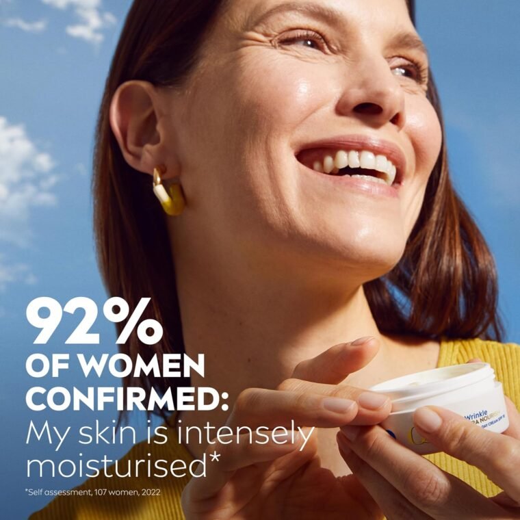 NIVEA Q10 Power 60+ Skin Anti-Wrinkle + Replenishing Day Cream (50 ml), Powerful Anti Ageing Cream, Moisturiser for Women with Coenzyme Q10, Day Face Cream with SPF15,Packaging may vary - Image 9