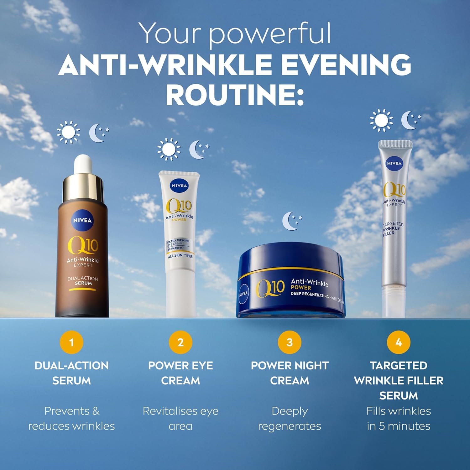 NIVEA Q10 Anti-Wrinkle Power Firming Night Cream (50ml), Hydrating Night Moisturiser to Reduce Lines and Wrinkles, Night Cream for Firmer Skin in 7 Days - Image 8