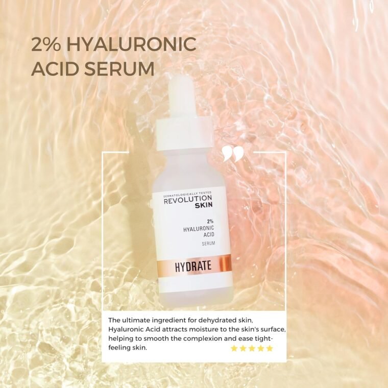 Revolution Beauty London Skincare Hyaluronic Acid Serum, Plumps, Softens and Hydrates Skin, 2% Solution, Lightweight Face Fragrance Free, 30 ml - Image 5