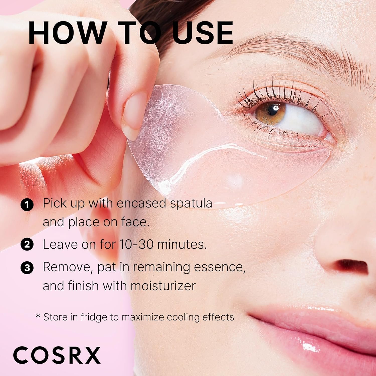 COSRX Peptide Collagen Hydrogel Eye Patches with Caffeine for Puffy Eyes, Dark Circles, Eye Bags, Wrinkles and Fine Lines, Firming and Depuffing Under Eye Masks, Korean Skincare 60 Patches - Image 6