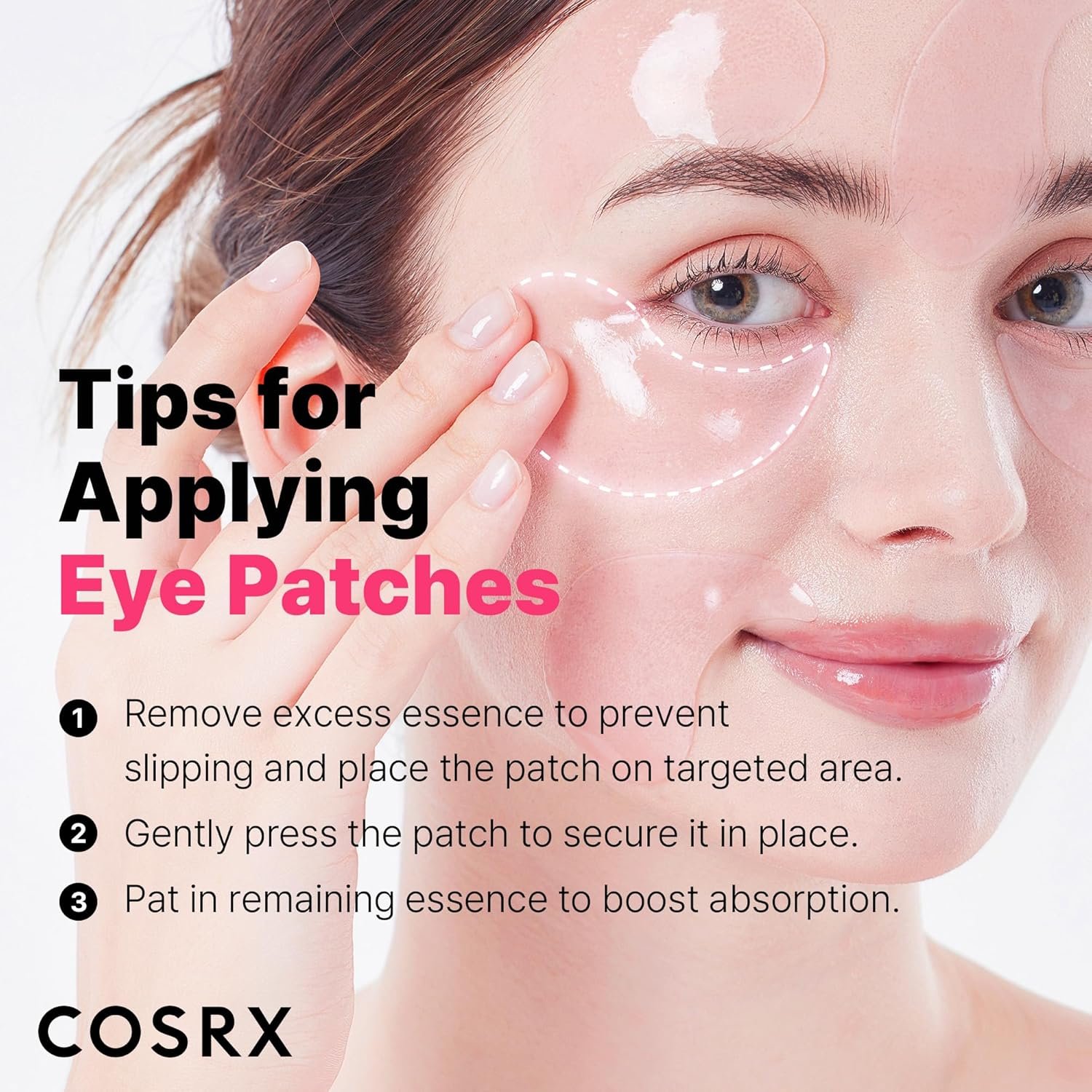 COSRX Peptide Collagen Hydrogel Eye Patches with Caffeine for Puffy Eyes, Dark Circles, Eye Bags, Wrinkles and Fine Lines, Firming and Depuffing Under Eye Masks, Korean Skincare 60 Patches - Image 3