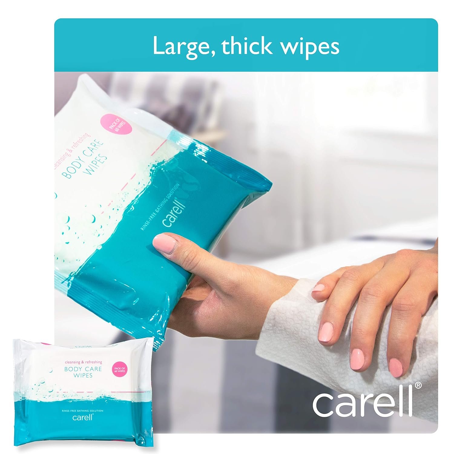 Clinell Skin Body Care Wipes - Pack of 8 - 60 per Pack (480 Wipes) - Easy to Use, Containing Aloe Vera. Dermatologically Tested, Alcohol-Free, Gentle pH Neutral Formula - Image 6