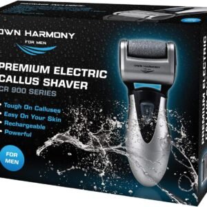 Electric Hard Skin Remover for Men by Own Harmony: USA's Best Rated Callus Remover- Rechargeable Pedicure Tools w 3 Coarse Rollers, Velvet-Smooth Foot Care Professional Spa Pedi Feet File (USB Cord)
