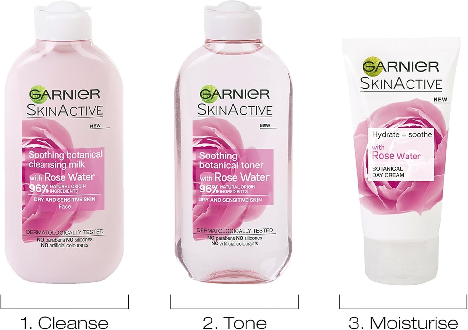 Garnier Natural Rose Water Cleansing Milk Sensitive Skin 200ml (Packaging may vary) - Image 2