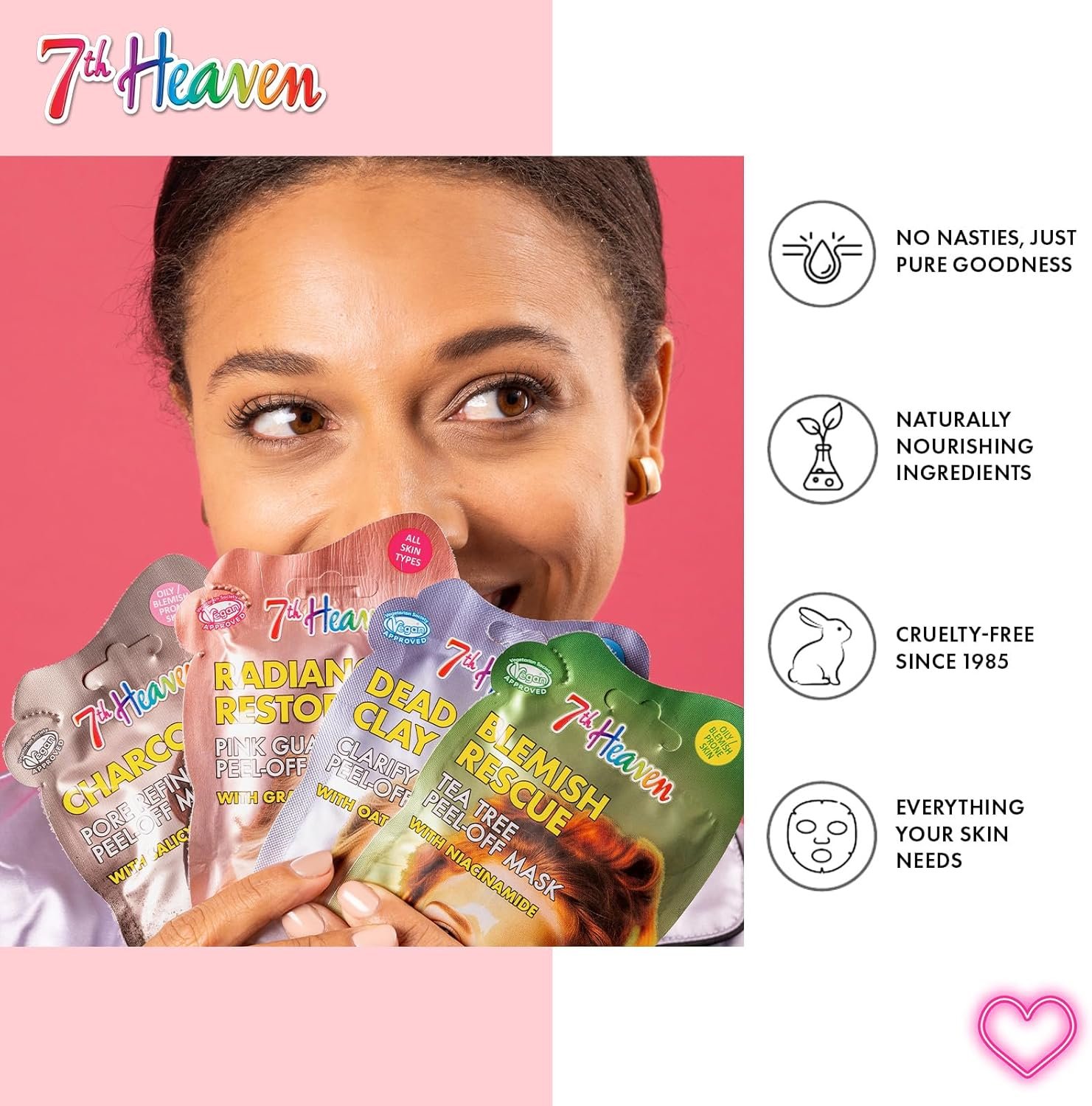 7th Heaven Pamper Hamper (Contains 10 Face Masks and a Spatula) Pamper Gifts for Women - Genuine 7th Heaven Facemasks Skincare Gift Set - Image 7