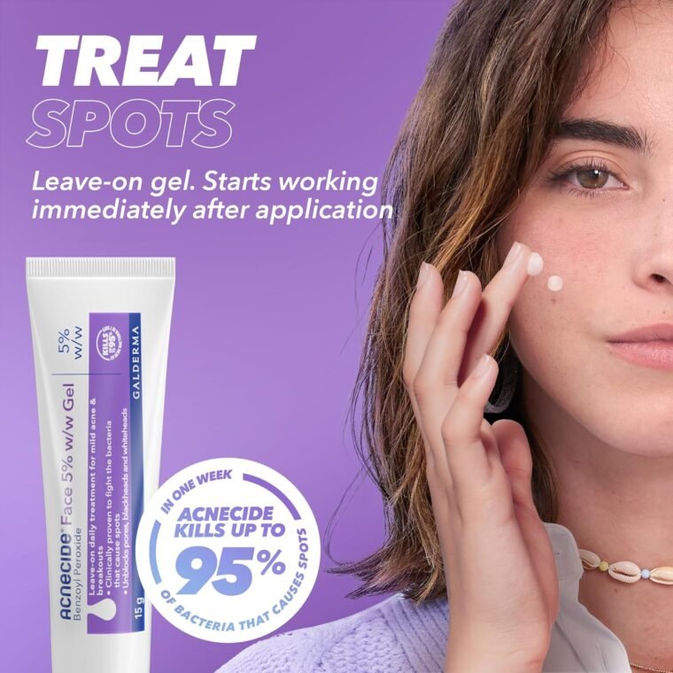 Acnecide Face Gel 5% Benzoyl Peroxide Acne Treatment for Spot Prone Skin 15g - Image 2