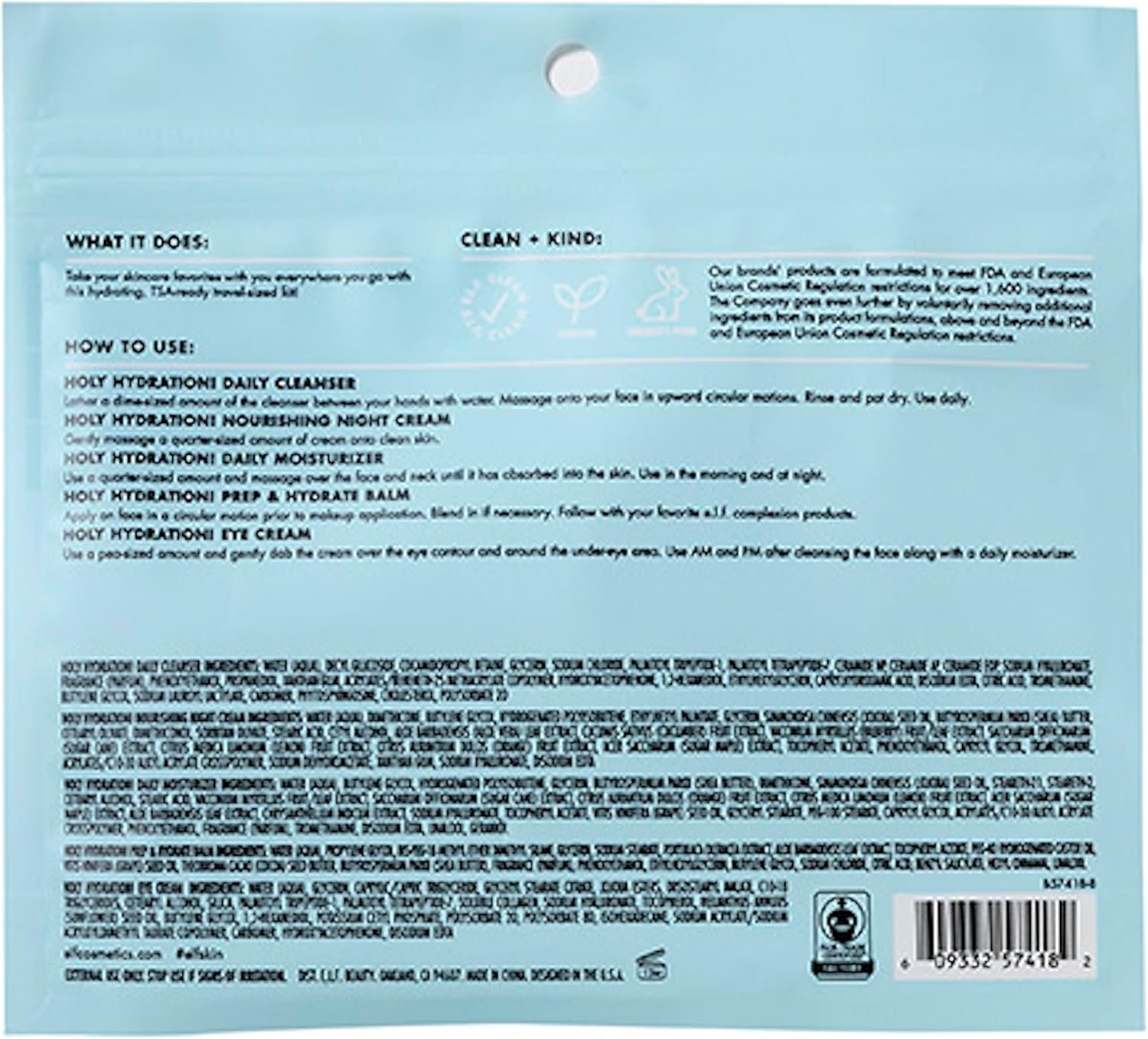 e.l.f. SKIN Jet Set Hydration Kit, Travel Friendly Hydrating Skincare Set, Face Cleanser, Balm, Moisturiser, Eye Cream and Night Cream, Vegan and Cruelty-Free - Image 3