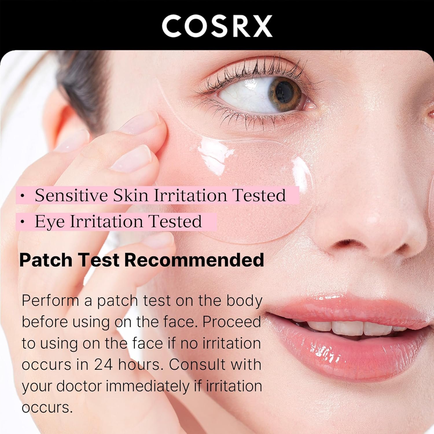 COSRX Peptide Collagen Hydrogel Eye Patches with Caffeine for Puffy Eyes, Dark Circles, Eye Bags, Wrinkles and Fine Lines, Firming and Depuffing Under Eye Masks, Korean Skincare 60 Patches - Image 4